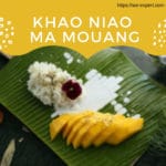 riz gluant a la mangue, khao niao mamuang