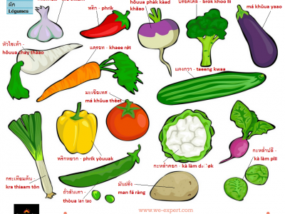 vocabulaires-thaïlandais-légumes